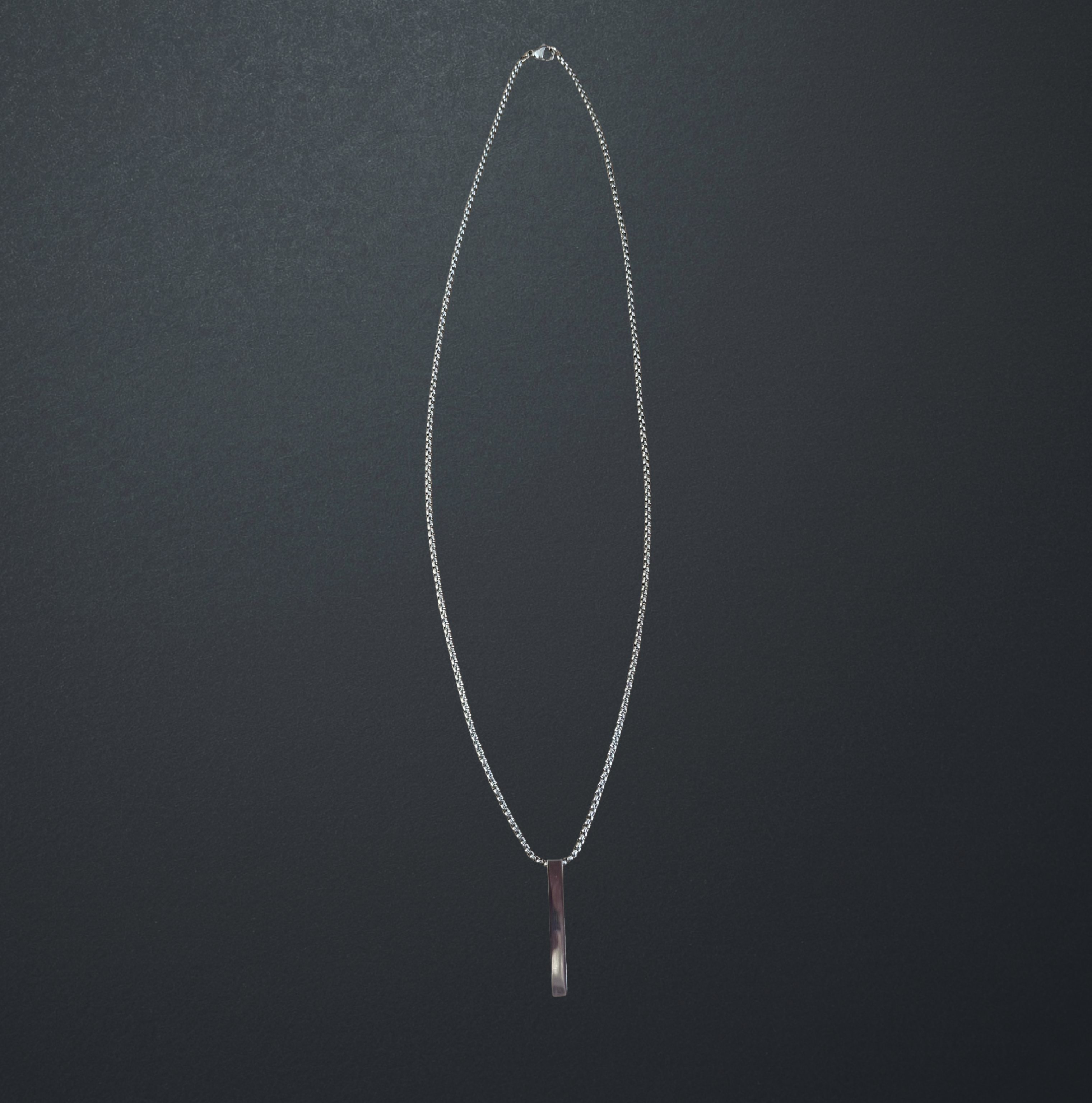 Silver Stainless Steel Bar Necklace image 3