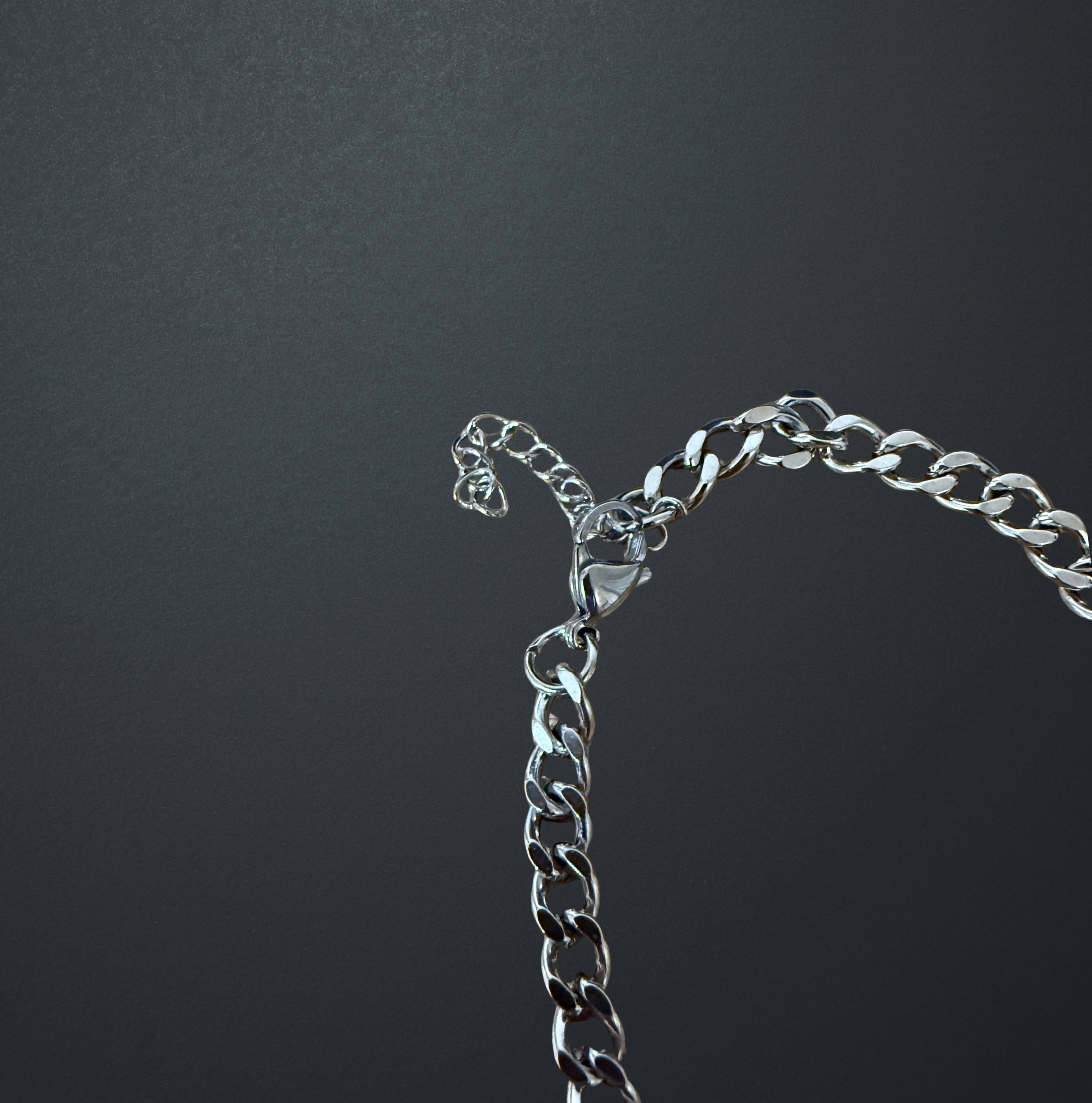 Silver Stainless Steel Curb Bracelet image 2